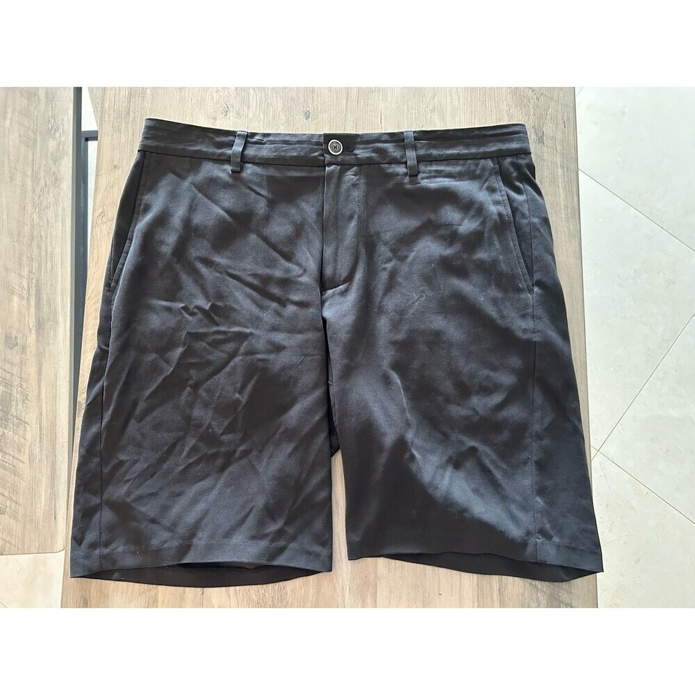 Tommy Bahama Mens 36 Black 100% Silk Chino Shorts High Rise